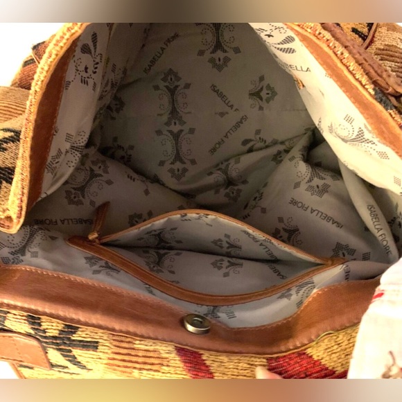 Isabella Fiore Native American Tribal Rural Rustic Chenille Geometric Weekender - Picture 5 of 11